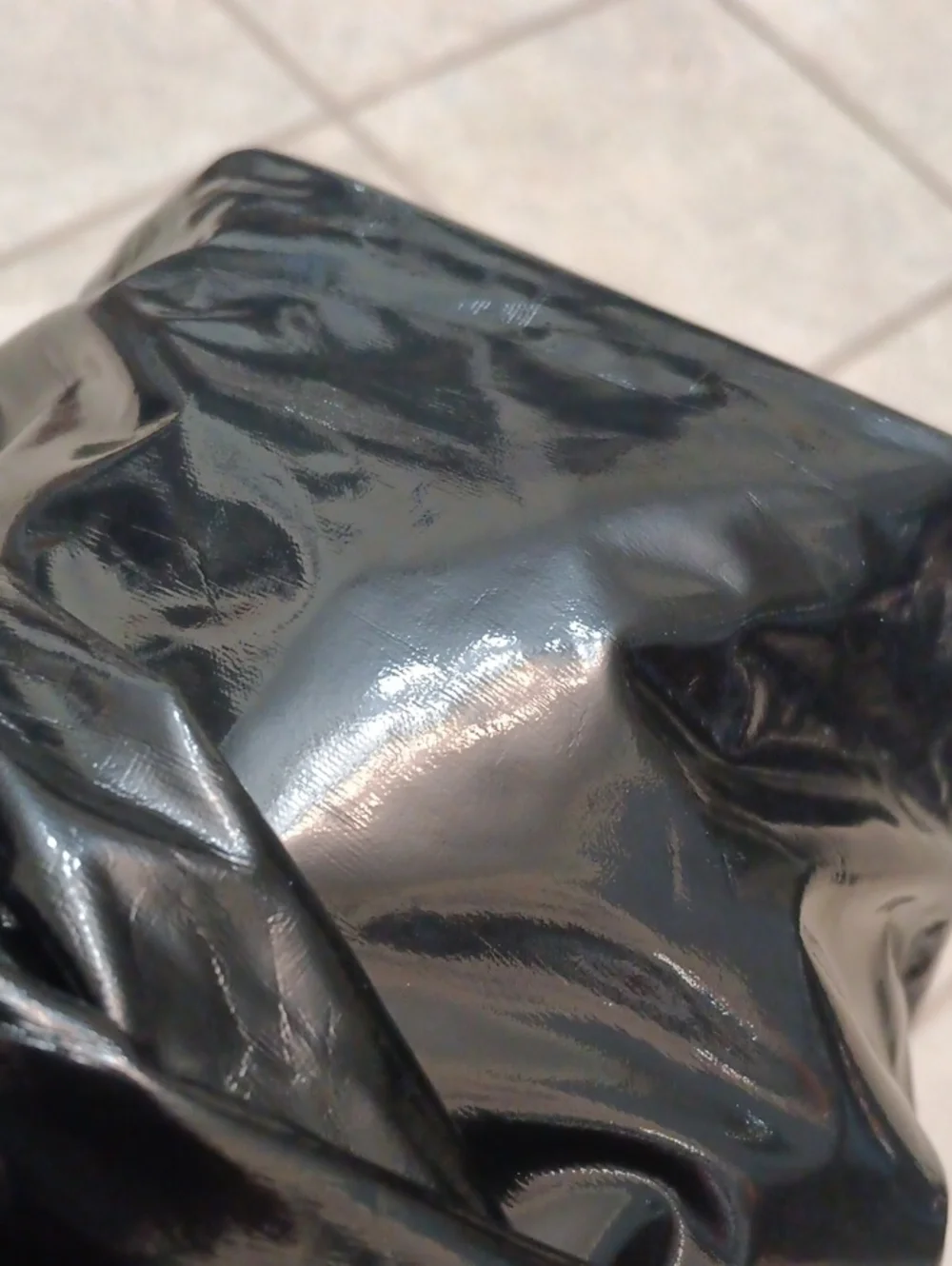 SHEIN Black Faux Latex Like Leggings